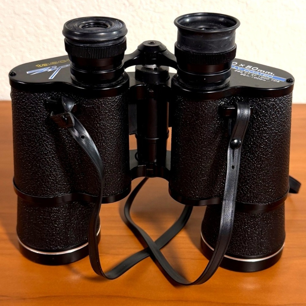 Tasco Zip 312Z Binoculars 10x50mm Fully Coated Optics Black Vintage Wide Angle